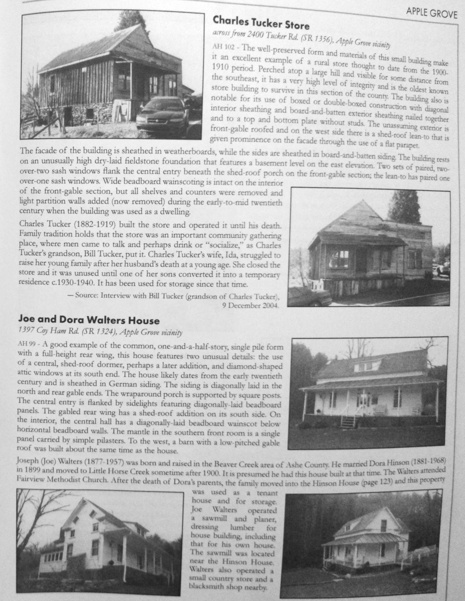 Architectural Survey of Ashe County, North Carolina Ashe County